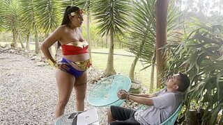 De Mujer Maravilla, Embarazada Follando Con Villano Hasta Sacarle Todo El Semen
